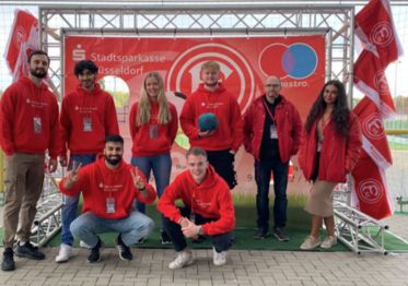 Das Bild zeigt ein Torwand-Modul im Rahmen des Nachwuchs-Sponsorings der Stadtsparkasse D&uuml;sseldorf 2017-2022 f&uuml;r die Roadshow vom Fu&szlig;ball-Verein Fortuna D&uuml;sseldorf.