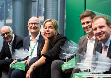Das Bild zeigt Impressionen der Veranstaltung „Innovationskongress NRW 2025" am EUREF Campus in Düsseldorf (Photocredit: Copyright MWIKE NRW / Andrea Bowinkelmann).